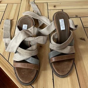 Brunello cucinelli pump heel size 36 European USA size 6